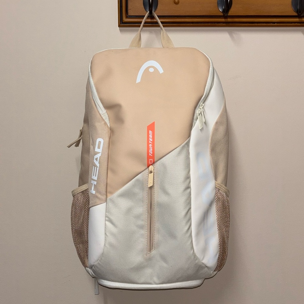 Head Beige and White Backpack